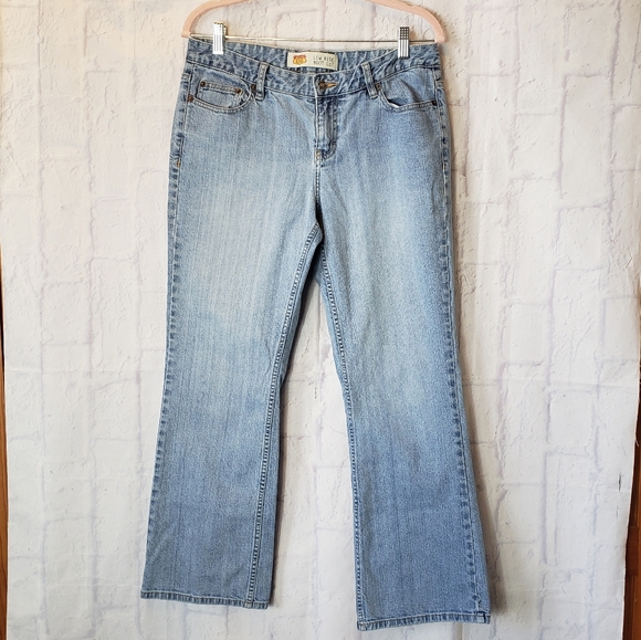 ROUTE 66 Low Rise Boot Cut Jeans Light Wash 10S - Picture 1 of 6